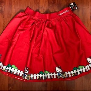 Hello Kitty Unique Vintage Skirt L red hello kitty bicycle